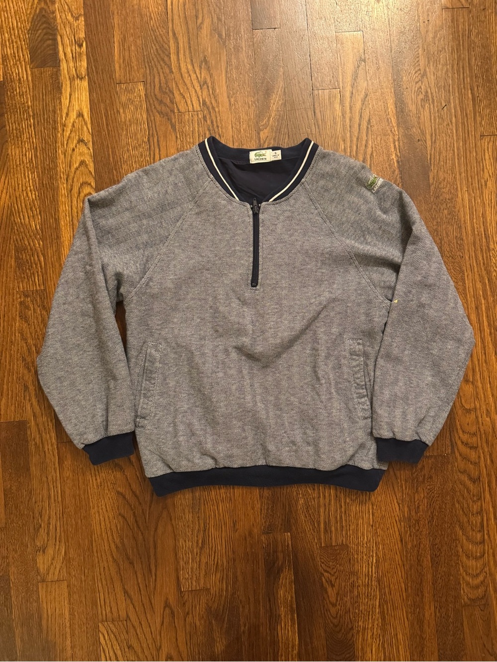 Vintage Lacoste quarter zip pullover size small